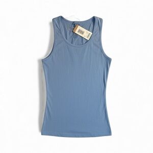 SKIMS Boyfriend Long Tank XS NWT · Marina Blue · Stretch Longline Tank Top
